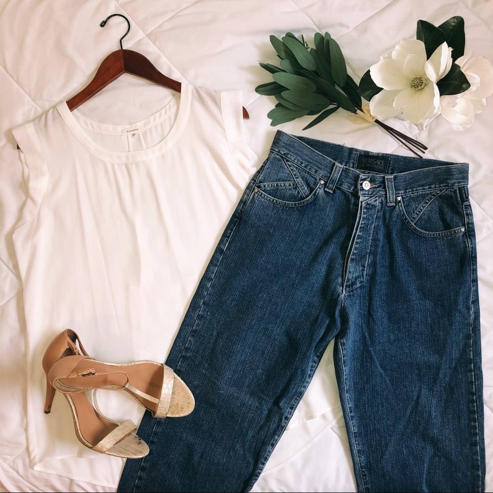 Rare Versace Couture Button Fly High Waisted Jeans